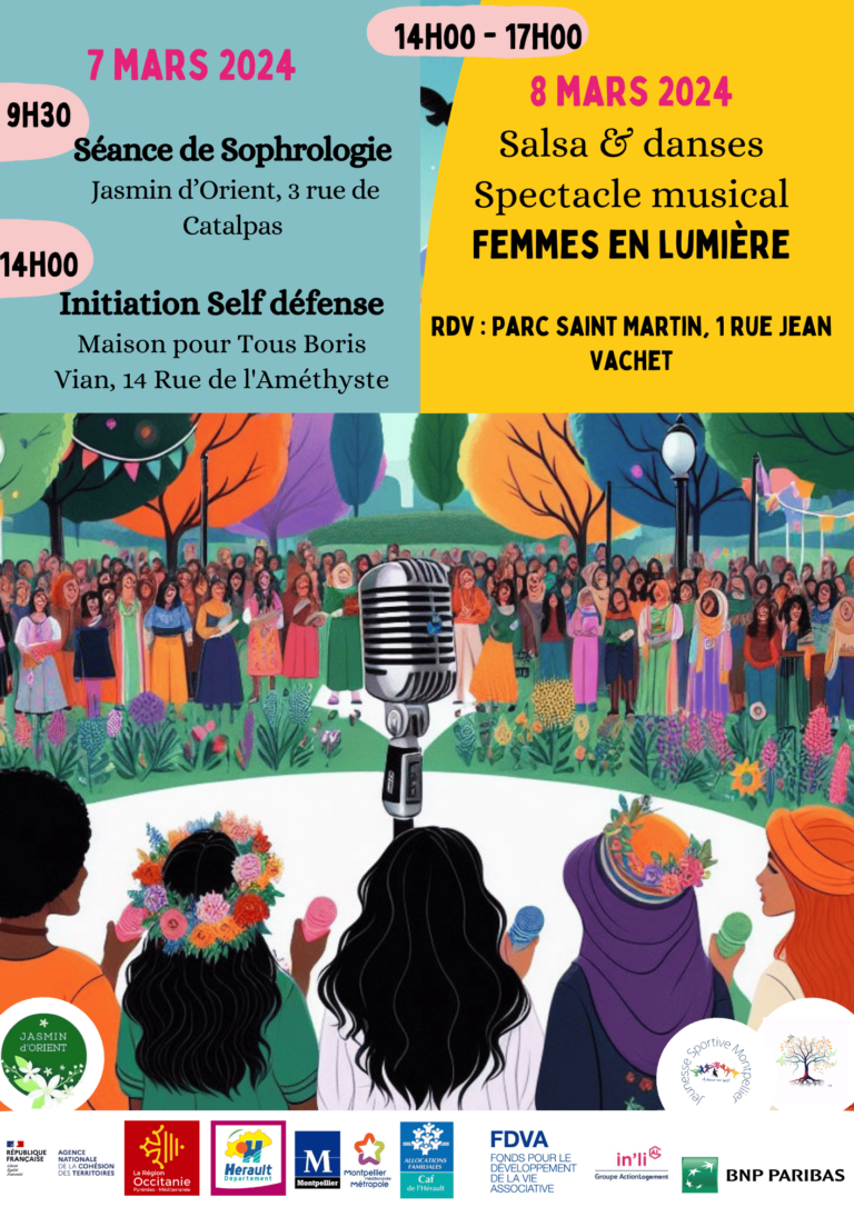 Programme de la journée du 8 mars 2024. "Femmes en lumière"